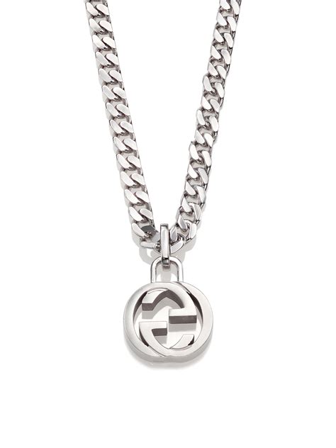 gucci sterling silver with a black|sterling silver Gucci necklace.